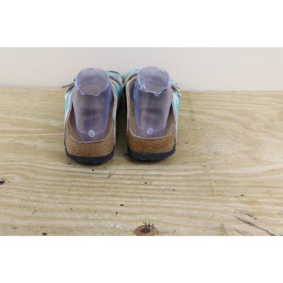 Birkenstock Papillio Sandals Womens 8 Florida Blue Pixel Soft Foot Bed Narrow - Picture 3 of 7